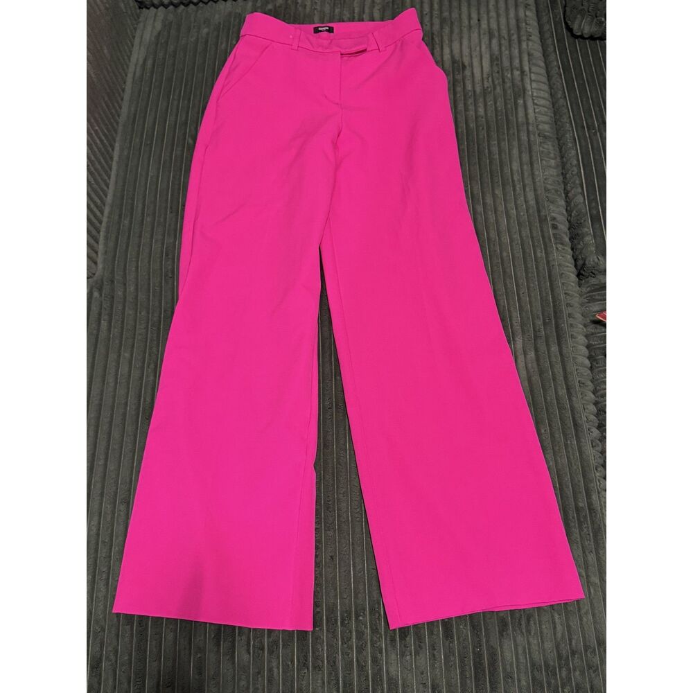 Express Hot Pink Wide-Leg Dress Pants — High Waist, Trouser Cut, NWOT